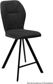 Thekenstuhl drehbar (8er-Set) Diantha 51 x 109 x 60 Schwarz/Rosewood
