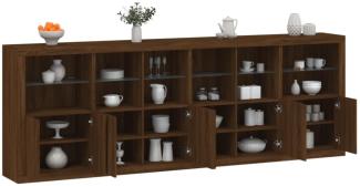 vidaXL Sideboard mit LED-Leuchten Braun Eichen-Optik 283x37x100 cm 3209169