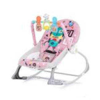 Chipolino Babywippe Baby Spa 2 in 1 elektrisch Stuhl Schaukelfunktion Spielbogen rosa