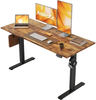 Agilestic Höhenverstellbarer Schreibtisch 120x60cm Elektrisch Memory Braun