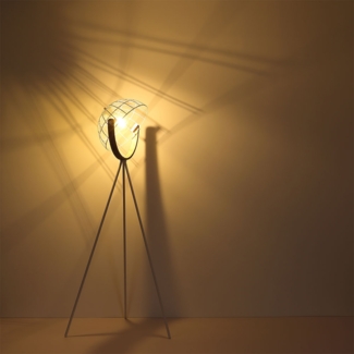 Stehleuchte, weiß, Lampenschirm schwenkbar, H 160 cm, NETTY