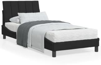 vidaXL Bettgestell ohne Matratze "Hanko" Schwarz 90x200 cm Samt 3207827