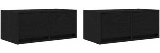vidaXL TV-Schränke 2 Stk. Schwarz Eichen-Optik 60x31x25,5 cm 861493