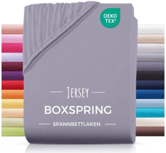 Carpe Sonno Spannbettlaken Boxspringbett Wasserbett Jersey 180x200 180x220 200x200 200x220, Jersey, Gummizug: rundum, (1 Stück), Bettlaken Baumwolle Matratzenbezug hohe Matratzen bis 32cm