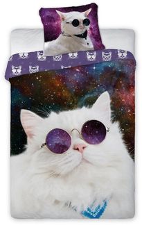 texpot Bettwäsche Bettwäsche Katze Sonnenbrille Garnitur, 2 teilig