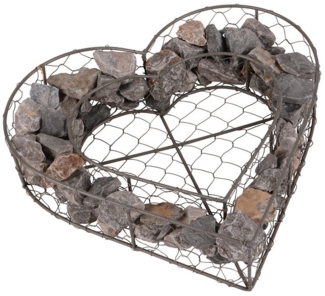 UNUS GARDEN Blumenkasten Herz Metall mit Steinen zum Bepflanzen (1 St)