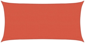 vidaXL Sonnensegel 160 g/m² Terrakottarot 3x6 m HDPE 311350