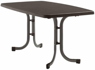 SIEGER Tisch 253/G 150 x 90 cm grau Gestell aus Stahl in eisengrau, Tischplatte aus Mecalit®-Pro in anthrazit