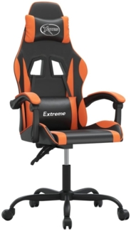 vidaXL Gaming-Stuhl Drehbar Schwarz und Orange Kunstleder, Drehbar [349573]