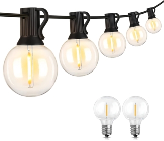 Athlix LED-Lichterkette LED-Lichterkette Lichterkette Led Außen IP44 Wetterfest Wasserdicht, Wasserdicht Glühbirnen Warmweiß, IP44 Wetterfest, G40 LED