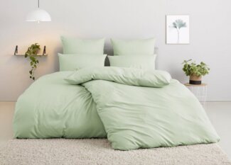 my home Bettwäsche Desner, Microfaser, 2 teilig, Premium Qualität, 100 % Polyester, sehr weich, uni, ab 135x200 cm