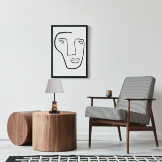 näve Tischleuchte Elina, ohne Leuchtmittel, H: 50cm, Textilschirm weiß, E27 max. 40W, Zuleitung 150cm schwarz