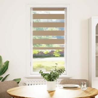 vidaXL Zebrarollo Sandbraun 65x100 cm Stoffbreite 60,9 cm Polyester 4014514