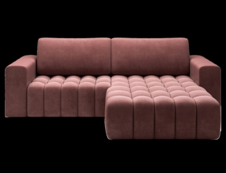 Eltap 'Bonett' Ecksofa mit Schlaffunktion, 92 x 175 x 250 cm, Rosa, Rechts