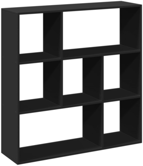 vidaXL Raumteiler-Bücherregal Schwarz 102x29x103,5 cm Holzwerkstoff 858049