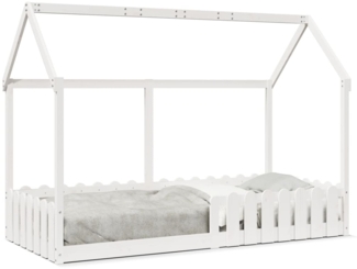 vidaXL Kinderbett Hausbett Weiß 90x190 cm Massivholz Kiefer 850693