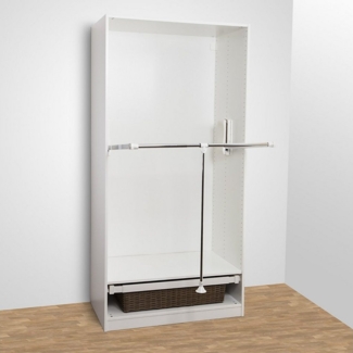 SO-TECH® Kleiderstange Kleiderlift mit Teleskop-Breitenverstellung 645 - 910 mm, Tragkraft 12 kg