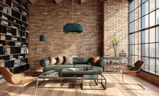 BPS Koncept DUM-039 Hängeleuchte DOBLO Velourss strukturiert und Stoff glatt auf PVC-Basis grün, gold 1xE27 60W H:107 Ø60cm dimmbar