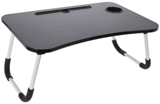 HAC24 Klapptisch Betttablett Laptop Tablett Betttisch Tablettisch Bett Sofa Tisch (1-St), mit Schublade Getränkehalter Klappbar 60x40 cm