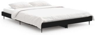 vidaXL Bettgestell Schwarz 140x190 cm Holzwerkstoff 832278