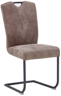 Schwingstuhl Omaha / Oscar, Stoff, Grau, 43 x 99 x 56 cm