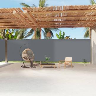 vidaXL Seitenmarkise Ausziehbar Anthrazit 220x1200 cm 318086