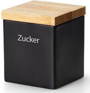 Continenta Vorratsdose Keramik 800ml, schwarz