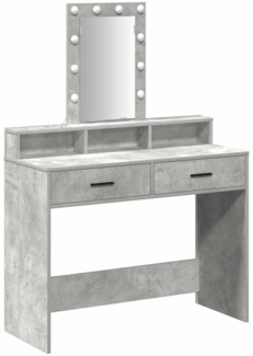 vidaXL Schminktisch mit Speicher Grau 100 x 41 x 140 cm Holzwerkstoff 865175