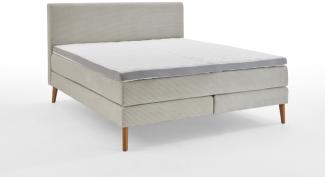 Linea Boxspringbett grau Stoff Poso