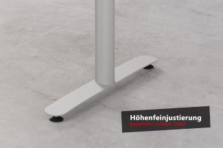 bümö elektrisch höhenverstellbarer Schreibtisch 120x80 cm mit Memory, Bluetooth & App-Steuerung - Schreibtisch höhenverstellbar elektrisch , elektrischer Schreibtisch weiß, Gestell graphit, XDLR-12-W-G