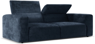 Micadoni Sofa Cruz 3-Sitzer Chenille Marineblau