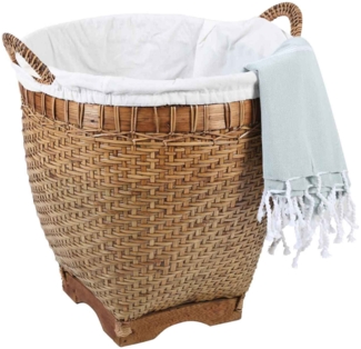 Rattan Wäschekorb Lea mit Henkel M