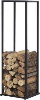 Kaminholzregal Tibro Stahl 35x35x120 cm Schwarz [en. casa]