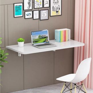 JEOBEST Klapptisch Wandklapptisch, Klappbarer Esstisch, Schreibtisch, Wandmontage, 60cm, Metallklappgestell