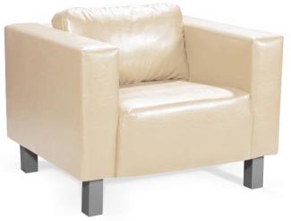 Sessel Clubsessel MAILAND in Kunstleder Creme