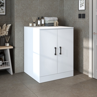 Roomart Waschmaschinenschrank ATRIA 70 cm - BHT 70×90×69 cm – Waschmaschinenunterschrank Bad • Weiß