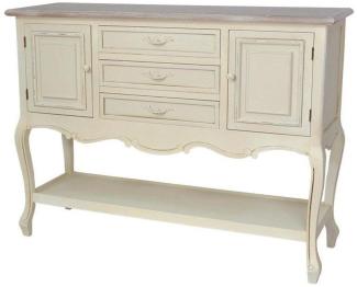 Livin Hill Kommode Rimini Cremefarben, oben und am Rand hellbraun RI032S