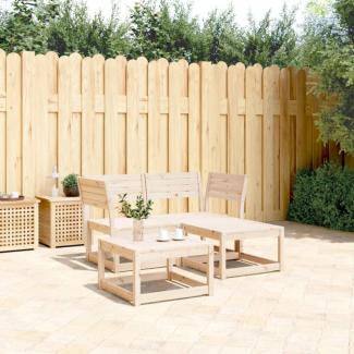 vidaXL 3-tlg. Garten-Sofagarnitur Massivholz Kiefer 3216985