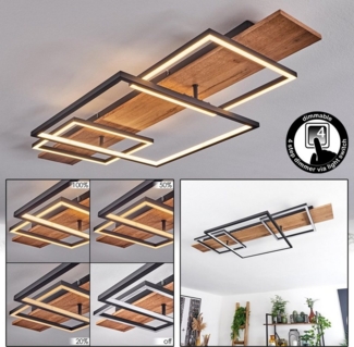 hofstein Deckenleuchte »Palermo« dimmbare Deckenlampe aus Metall/Holz, 3000 Kelvin