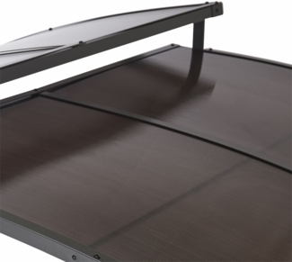 Leco Ersatz Polycarbonat-Dachplatten-Set für Profi-Grillpavillon XXL 2,75 x 1,65 m, grau-braun