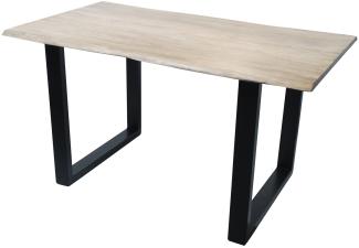TABLES&Co Tisch 160x85 Akazie Natur Stahl Schwarz