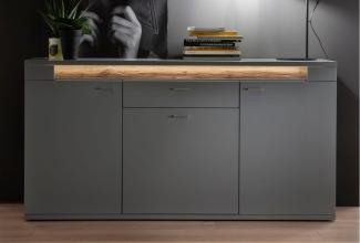 Sideboard MARSEILLE, Arktis Grau Melamin