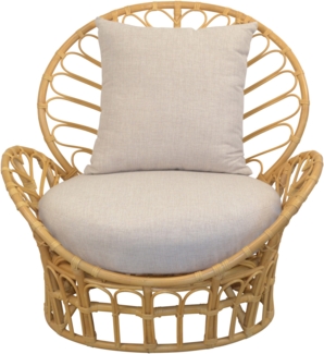 Relax-Rattansessel "Fiona" handgearbeitet mit Kissenauflagen