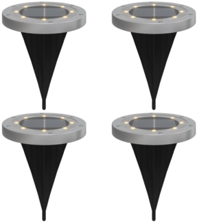 vidaXL Solar-Bodenleuchten mit Erdspieß 4 Stk. Warmweiß 4008200