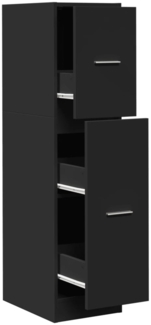 vidaXL Apothekerschrank Schwarz 30x41x118 cm Holzwerkstoff 855161