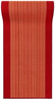 Mazovia Läufer Läufer Teppichläufer Brücke - Vorzimmer Küche - Terracotta Rost, 67x100 cm, Kurzflor, Rutschfest, Meterware, Verschiedene Größen