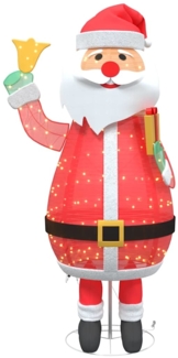 vidaXL Weihnachtsmann mit 200 LEDs Warmes Weiß 100 x 180 cm Stoff 42018967