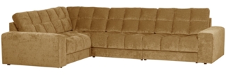 Ecksofa Date aus Webstoff Links, Gold