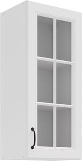 Glashängeschrank 40 cm Stilo Weiß Küchenzeile Küchenblock Landhaus Höhe 90 cm