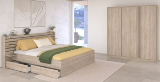Parisot Schlafzimmer komplett Escale in Eiche 180 x 200 cm